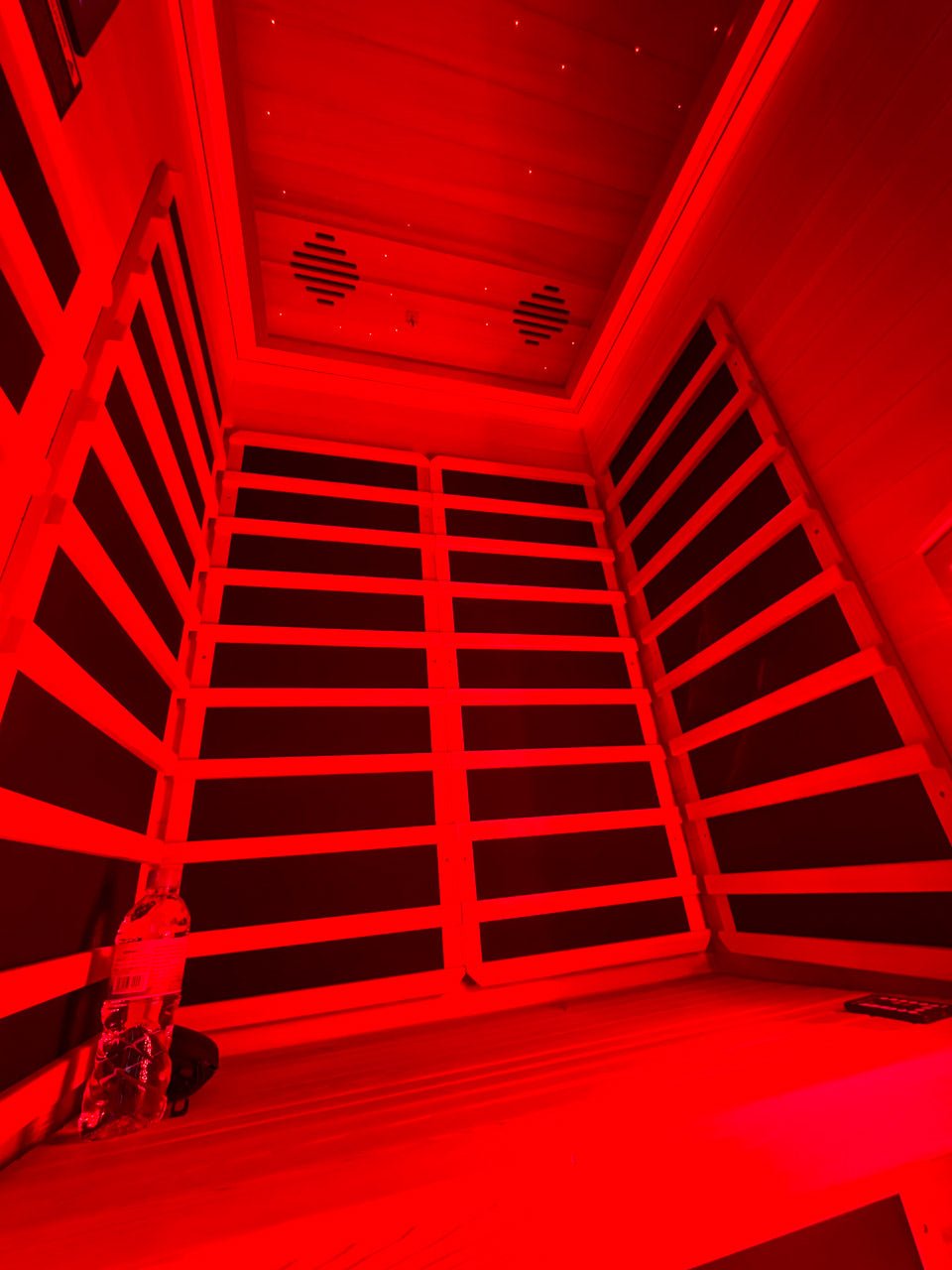 Noir 1-2 Person Wi-Fi Far Infrared Sauna with Red Light Therapy