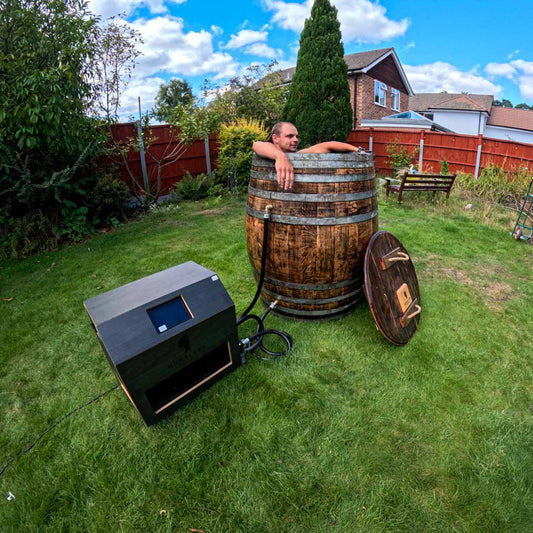 Barra Whiskey Barrel Cold Plunge with 2HP Chiller