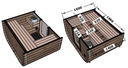 Camilla 3–4 Person Traditional Outdoor Sauna Complete Kit