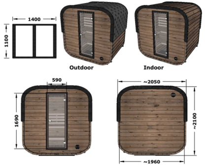 Camilla 3–4 Person Traditional Outdoor Sauna Complete Kit