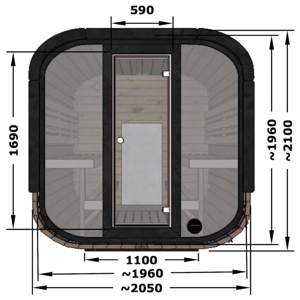 Camilla XL Traditional Outdoor Sauna 5-6 Person