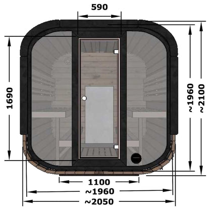 Camilla XL Traditional Outdoor Sauna 5-6 Person