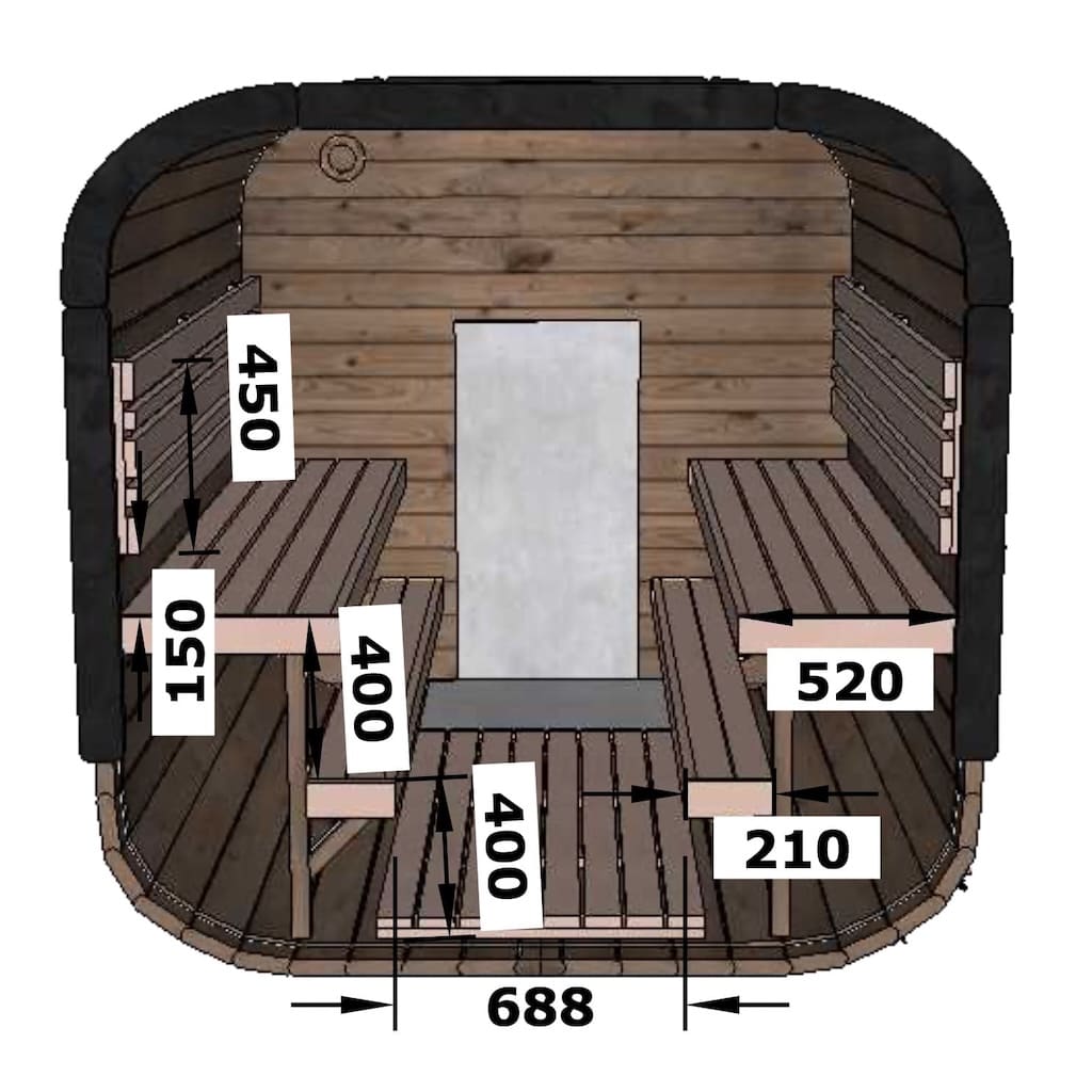 Camilla XL Traditional Outdoor Sauna 5-6 Person