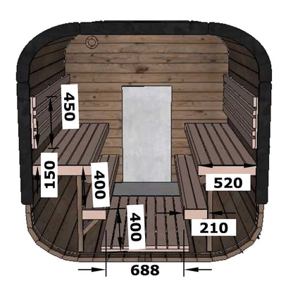 Camilla XL Traditional Outdoor Sauna 5-6 Person