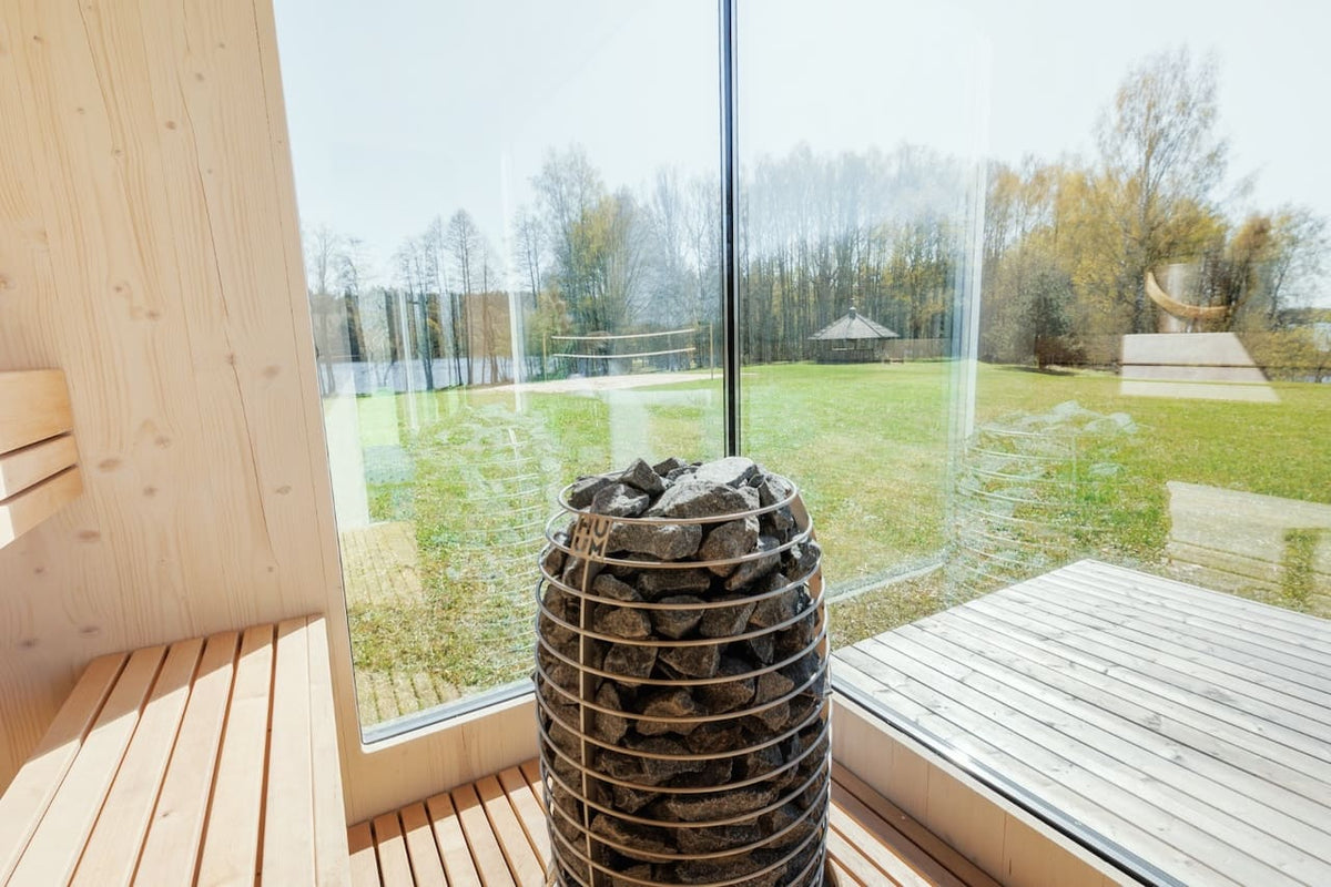 Genevas St Moritz 5 Person Outdoor Sauna with Shower Room