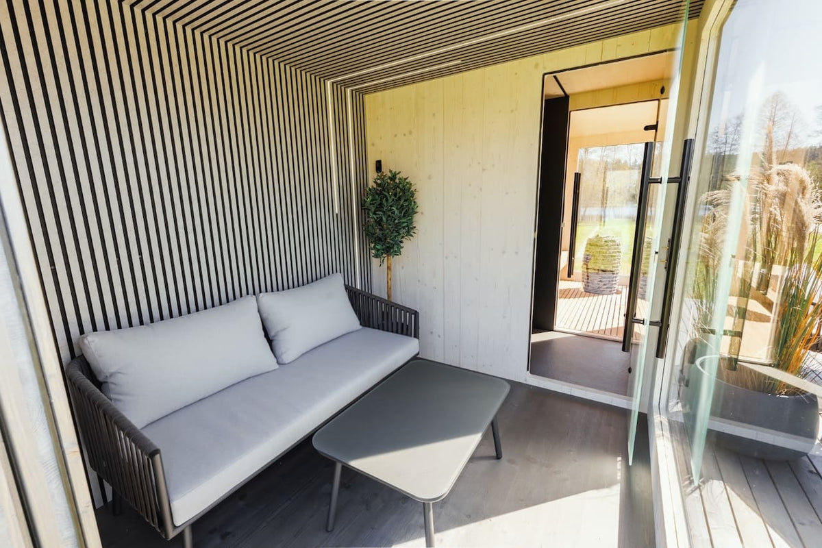 Genevas St Moritz 5 Person Outdoor Sauna with Shower Room