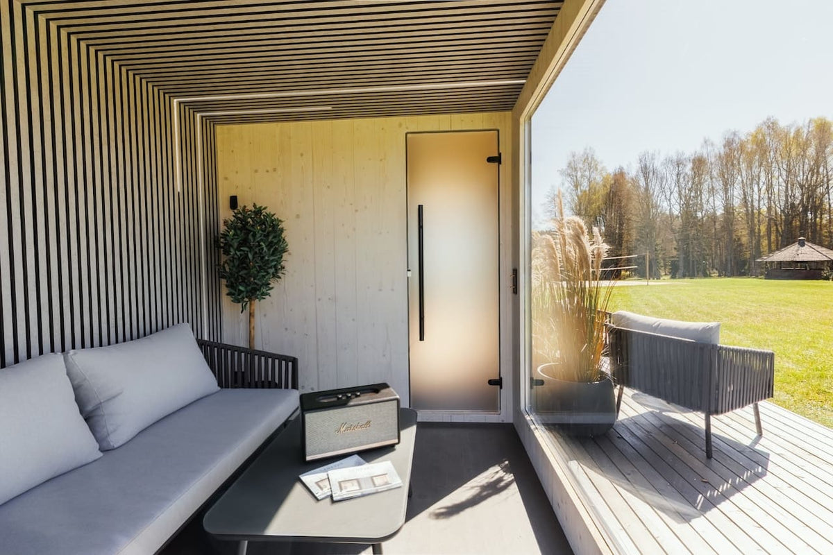 Genevas St Moritz 5 Person Outdoor Sauna with Shower Room