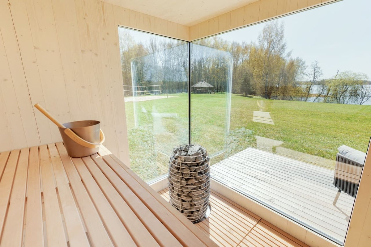 Genevas St Moritz 5 Person Outdoor Sauna with Shower Room