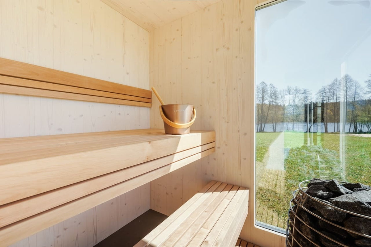 Genevas St Moritz 5 Person Outdoor Sauna with Shower Room