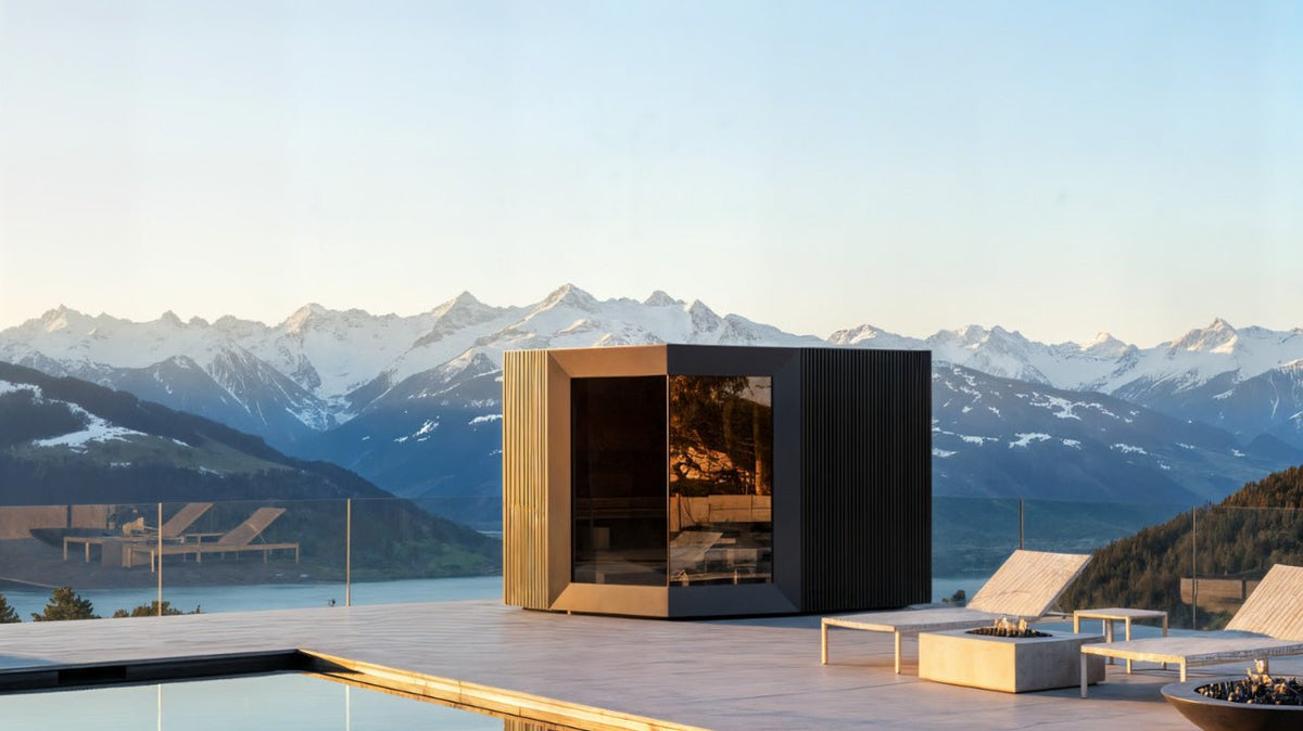 Genevas Zermatt 5 Person Outdoor Sauna with Changing Room