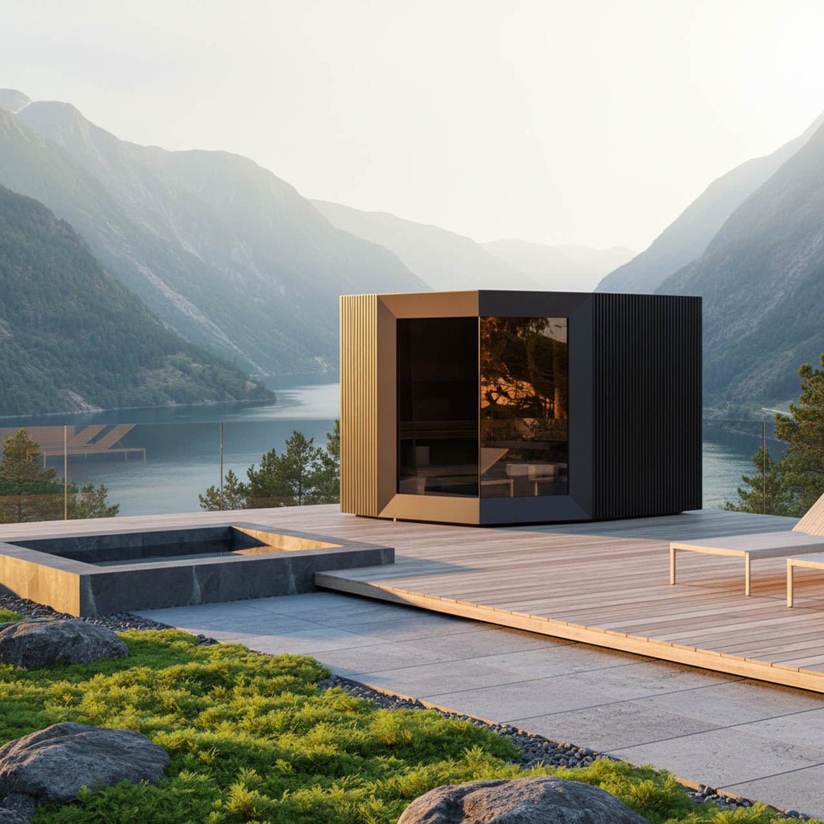 Genevas Zermatt 5 Person Outdoor Sauna with Changing Room
