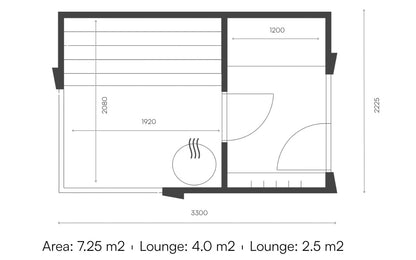 Genevas Zermatt 5 Person Outdoor Sauna with Changing Room