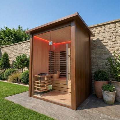 Insignia Hybrid Infrared and Traditional 2 Person Outdoor Sauna