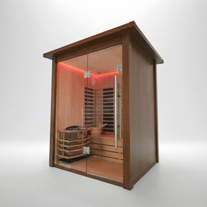 Insignia Hybrid Infrared and Traditional 2 Person Outdoor Sauna