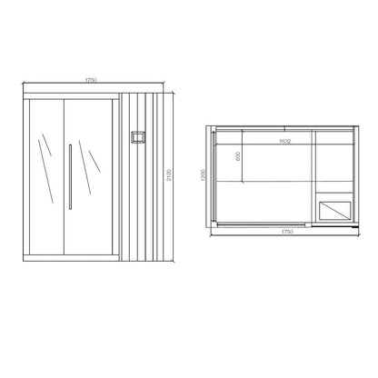 Jaquar Kubix Sauna 2-3 Seater