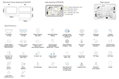 Jaquar Nuovo Hot Tub Spa 2 Seater