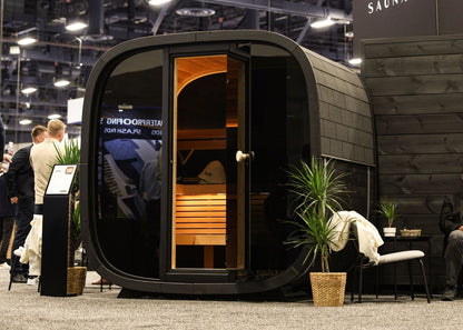 Leil® Black Cube Classic 4 Person Outdoor Sauna Kit