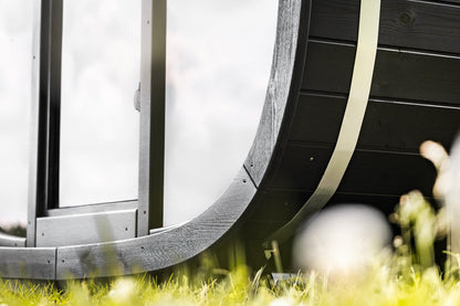 Leil® Black Cube Comfort 6-8 Person Outdoor Sauna