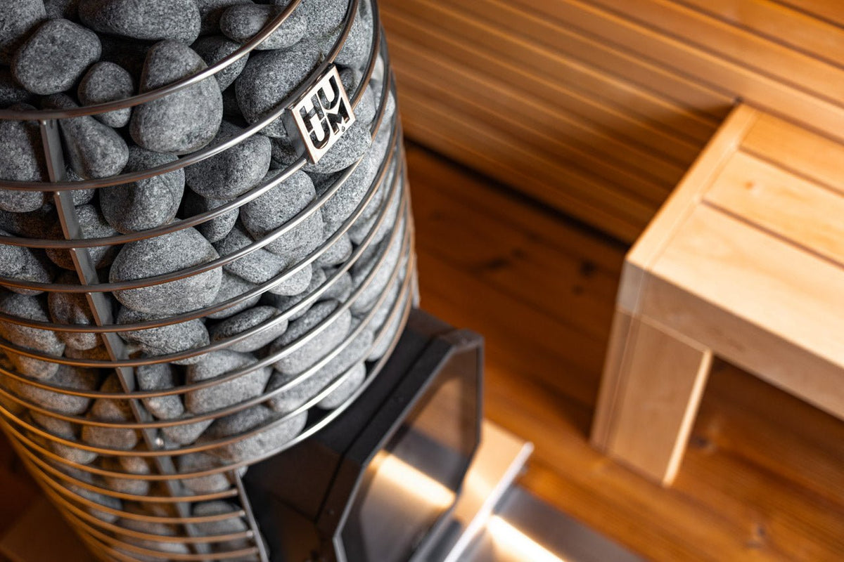 Leil® Black Cube Comfort 6-8 Person Outdoor Sauna