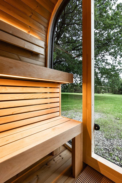 Leil® Black Cube Comfort 6-8 Person Outdoor Sauna