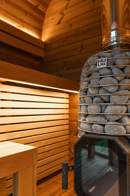 Leil® Black Cube Comfort 6-8 Person Outdoor Sauna
