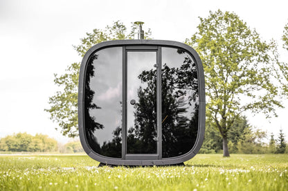 Leil® Black Cube Comfort 6-8 Person Outdoor Sauna