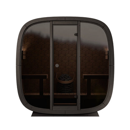 Leil® Black Cube Premium 4–6 Person Outdoor Sauna Kit