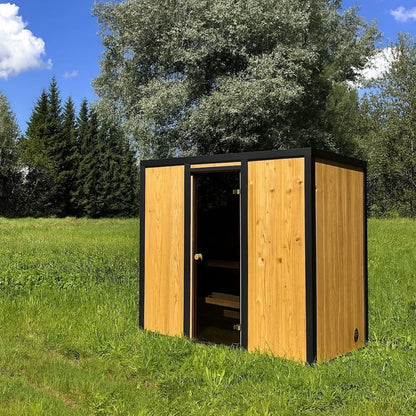 Modus Outdoor Sauna 3-4 Person with Harvia Cilindro PC70 Heater and Stones - Kit
