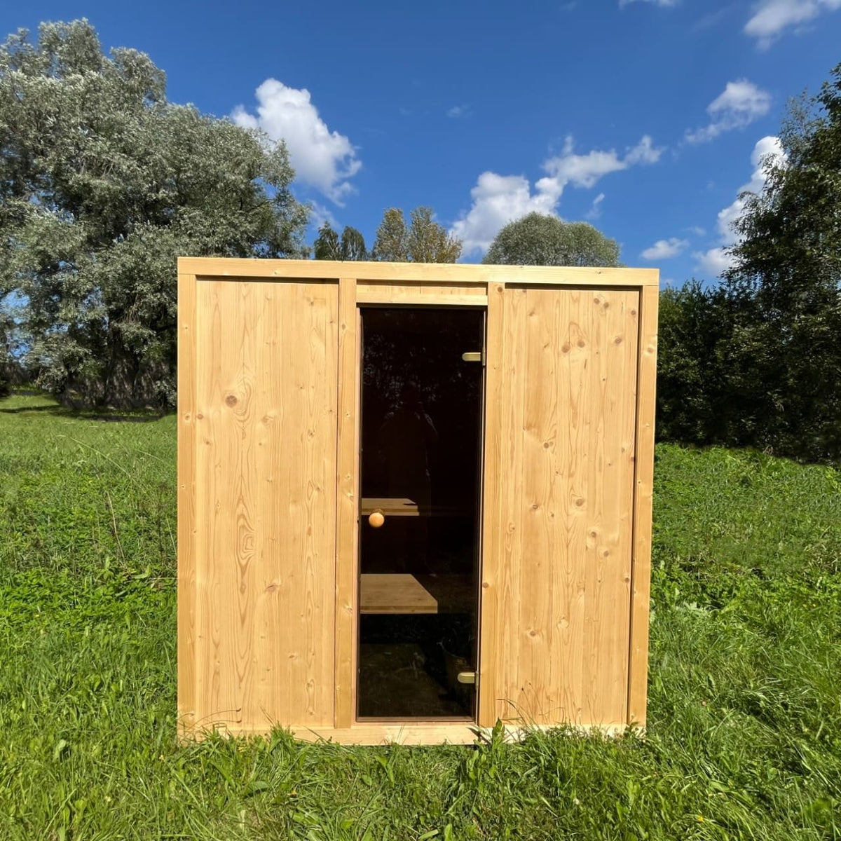 Modus Outdoor Sauna 3-4 Person with Harvia Cilindro PC70 Heater and Stones - Kit