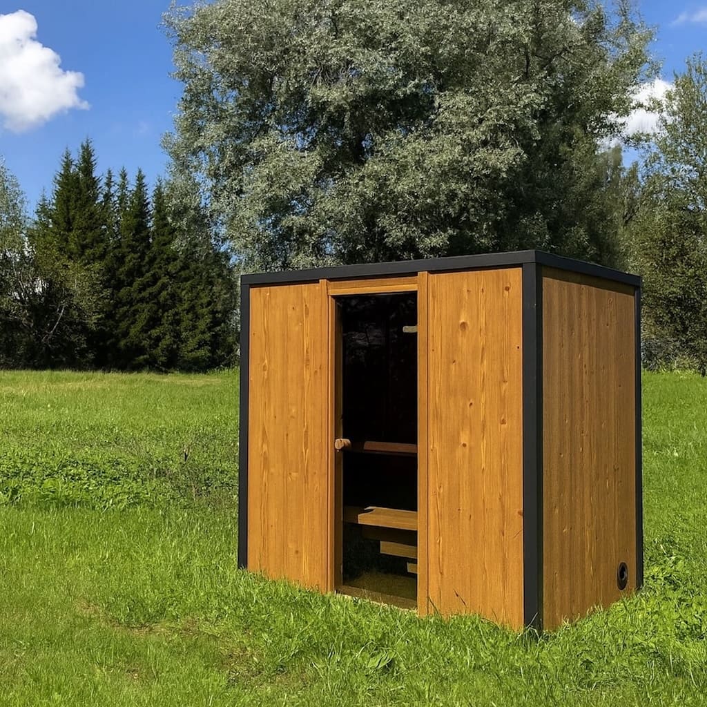 Modus Outdoor Sauna 3-4 Person with Harvia Cilindro PC70 Heater and Stones - Kit