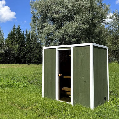 Modus Outdoor Sauna 3-4 Person with Harvia Cilindro PC70 Heater and Stones - Kit