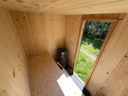 Modus Outdoor Sauna 3-4 Person with Harvia Cilindro PC70 Heater and Stones - Kit