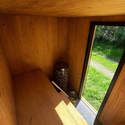 Modus Outdoor Sauna 3-4 Person with Harvia Cilindro PC70 Heater and Stones - Kit