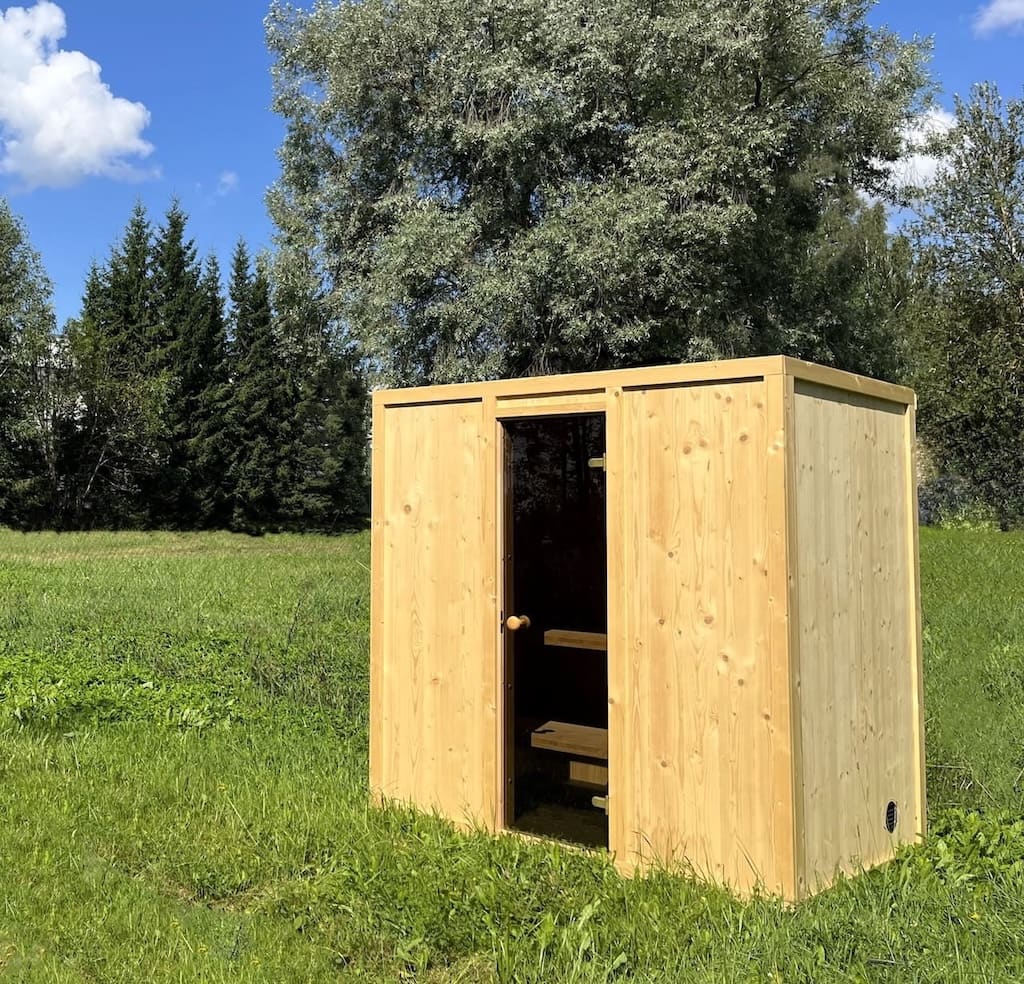 Modus Outdoor Sauna 3-4 Person with Harvia Cilindro PC70 Heater and Stones - Kit