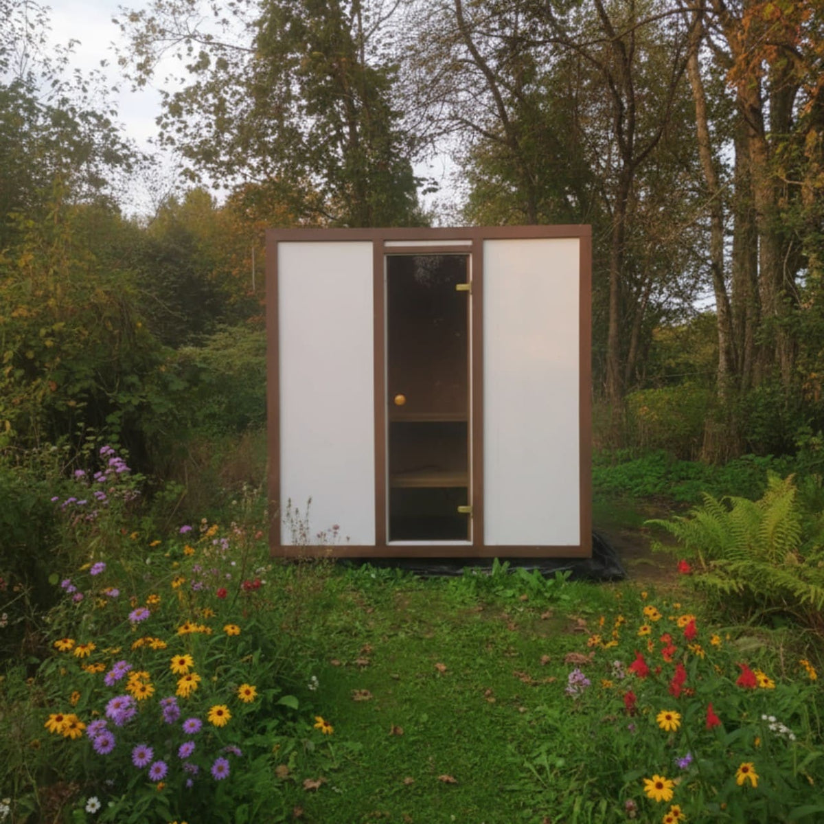 Modus Outdoor Sauna 3-4 Person with Harvia Cilindro PC70 Heater and Stones - Kit