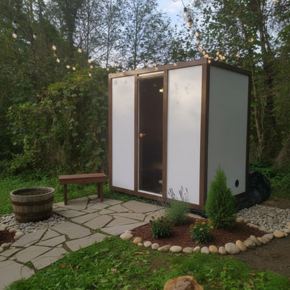 Modus Outdoor Sauna 3-4 Person with Harvia Cilindro PC70 Heater and Stones - Kit