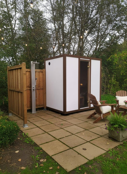 Modus Outdoor Sauna 3-4 Person with Harvia Cilindro PC70 Heater and Stones - Kit