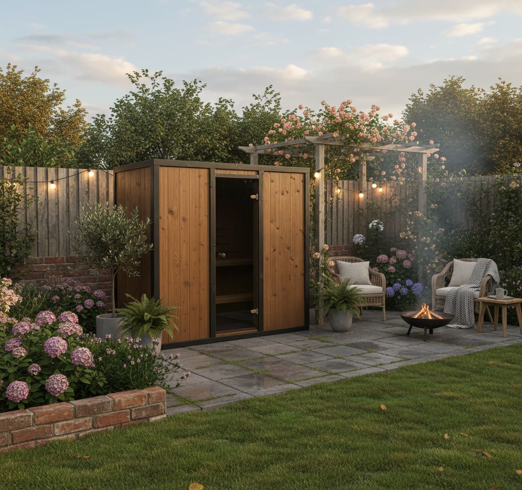 Modus Outdoor Sauna 3-4 Person with Harvia Cilindro PC70 Heater and Stones - Kit