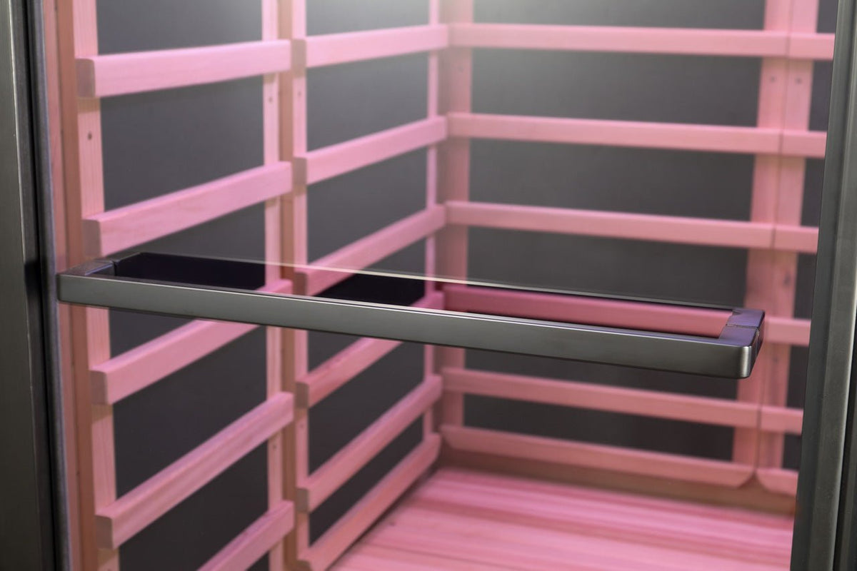 Noir 1-2 Person Wi-Fi Far Infrared Sauna with Red Light Therapy