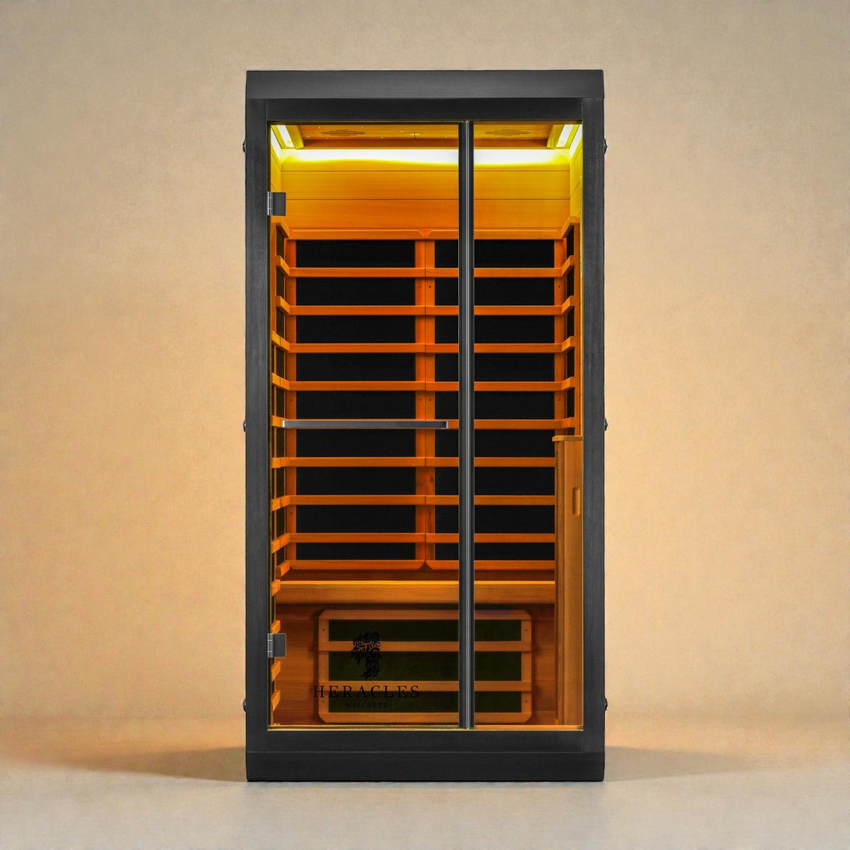 Noir 1-2 Person Wi-Fi Far Infrared Sauna with Red Light Therapy