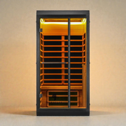 Noir 1-2 Person Wi-Fi Far Infrared Sauna with Red Light Therapy