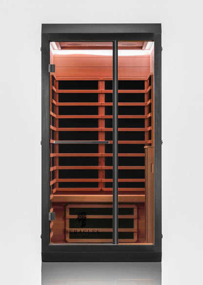 Noir 1-2 Person Wi-Fi Far Infrared Sauna with Red Light Therapy