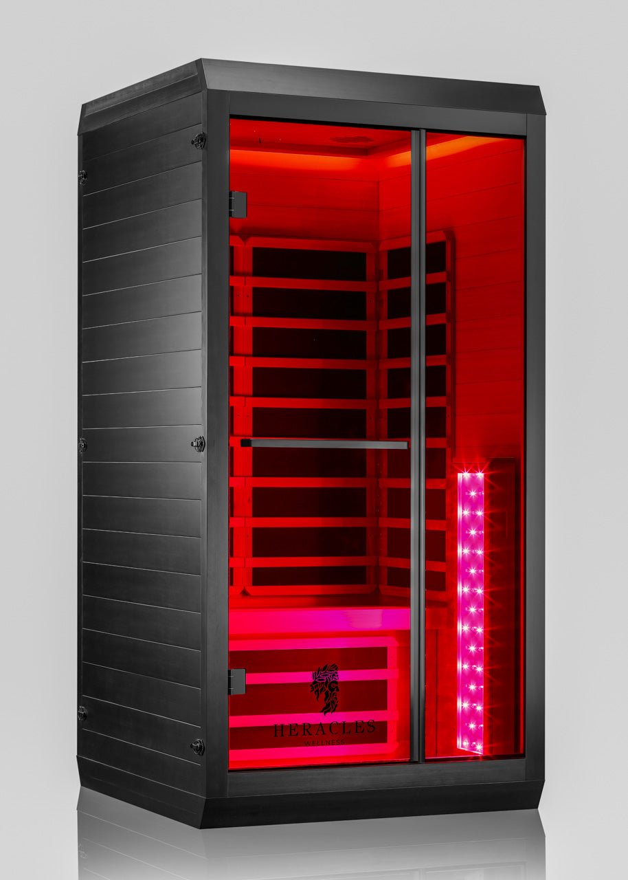 Noir 1-2 Person Wi-Fi Far Infrared Sauna with Red Light Therapy