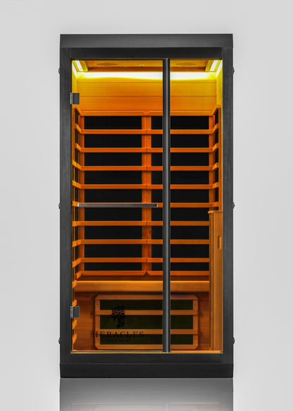 Noir 1-2 Person Wi-Fi Far Infrared Sauna with Red Light Therapy