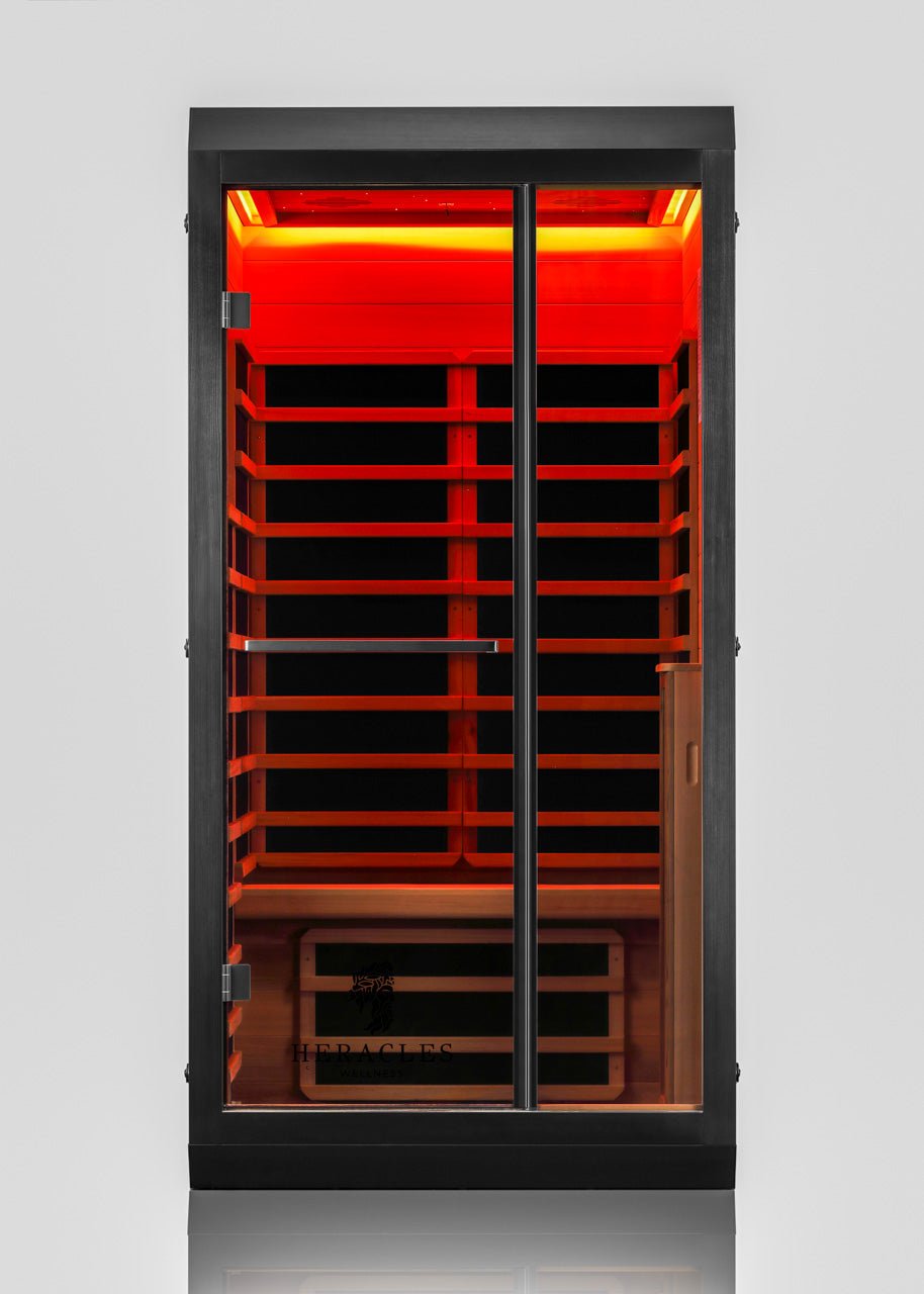 Noir 1-2 Person Wi-Fi Far Infrared Sauna with Red Light Therapy