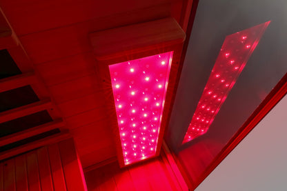 Noir 1-2 Person Wi-Fi Far Infrared Sauna with Red Light Therapy