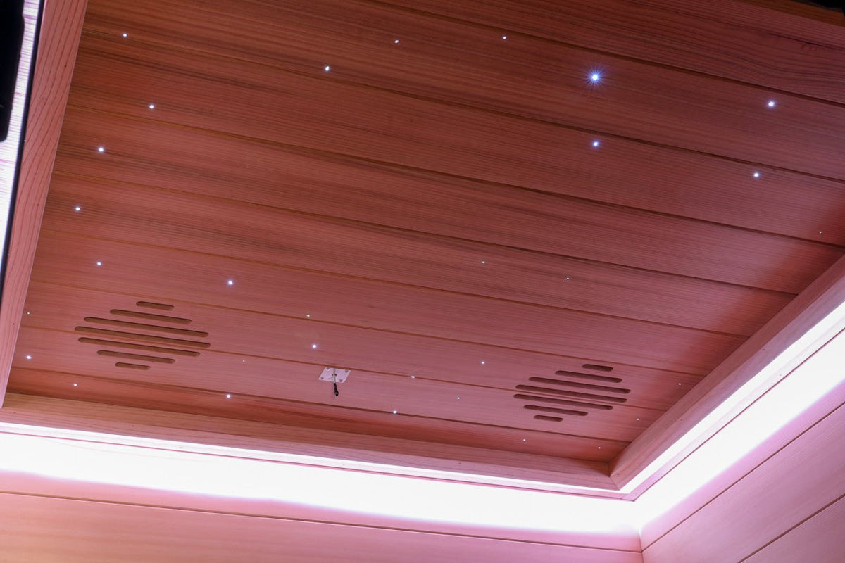 Noir 1-2 Person Wi-Fi Far Infrared Sauna with Red Light Therapy