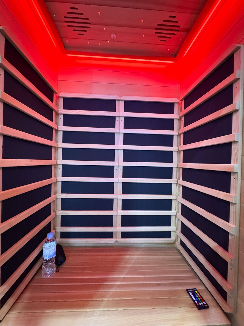 Noir 1-2 Person Wi-Fi Far Infrared Sauna with Red Light Therapy