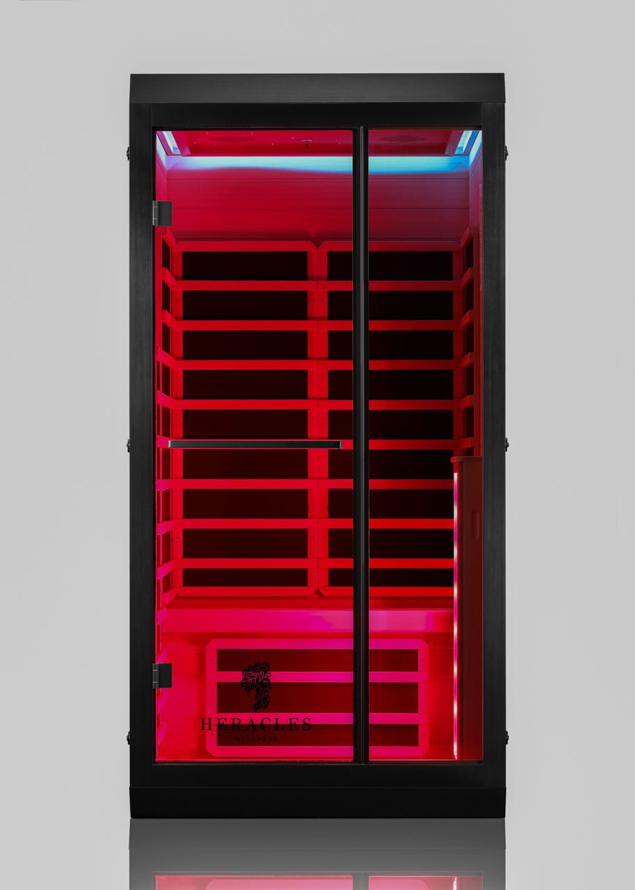 Noir 1-2 Person Wi-Fi Far Infrared Sauna with Red Light Therapy