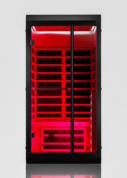 Noir 1-2 Person Wi-Fi Far Infrared Sauna with Red Light Therapy